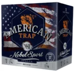 Eurosports LLC Noble Sport Target Trap Shotshells, front and side view of American flag-themed box