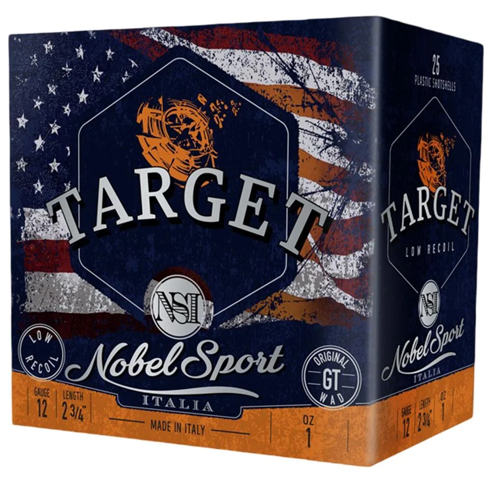 primary-44118 Eurosports LLC Noble Sport Target Low Recoil Shotshells 12 ga 2-3/4" 1 oz 1200 fps #7.5 25/ct