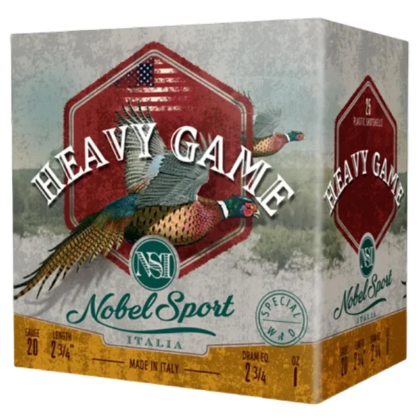 Eurosports LLC Nobel Sport Heavy Game Shotshells 20 ga 2-3/4" 1 oz 1250 fps #7.5 25/ct