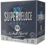 Eurosports LLC Nobel Target Steel Shotshells, front angled view of gray NobelSport box