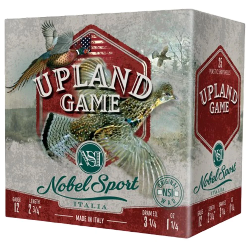 primary-44138 Eurosports LLC Nobel Sport Upland Game Shotshells 12 ga 2-3/4" 1-1/4 oz 1220 fps #6 25/ct