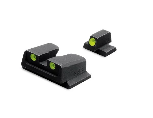 Meprolight Smith & Wesson Tru-Dot Night Sight Set, black front and rear sights with green dots
