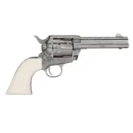 Taylor's & Company Firearms Taylors & Company 1873 Outlaw Legacy Handgun .45 Colt 6rd Capacity 4.75" Barrel Engraved Nickel