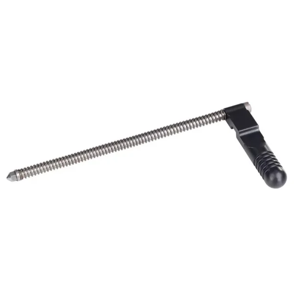 Volquartsen Extended Bolt Handle and Recoil Rod Assembly for 10/22 Black, angled view