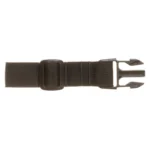 Military Products TacShield Side Release Buckle Attachment, dark buckle on brown webbing