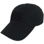 Military Products TacShield Contractor Cap, black, front-left view with curved brim