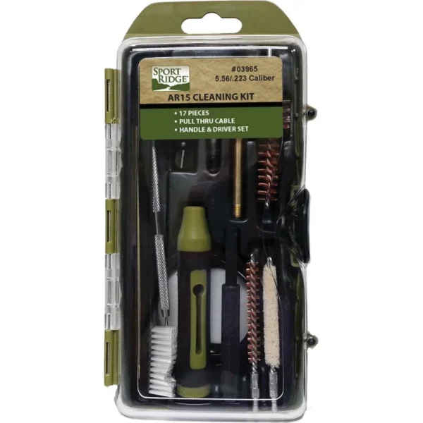 Military Products TacShield AR-15 Cleaning Kit, open hard case with brushes, rods and tools