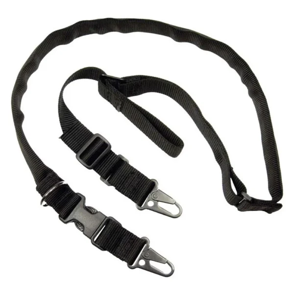 Military Products TacShield Warrior 2n1 Padded Sling, black sling with two snap hooks