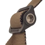 Military Products TacShield Warrior 2n1 Sling, coyote brown close-up with QD swivel and adjuster