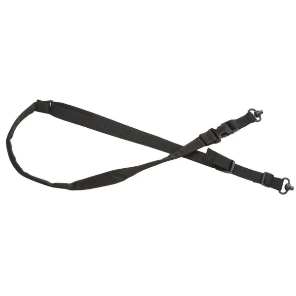 Military Products TacShield Tactical 2 Point Quick Adjust Sling, black padded sling with QD swivels