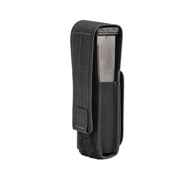 Military Products TacShield RZR Pouch, black front view with flap closure