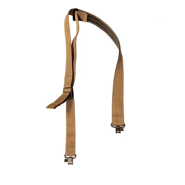 Military Products TacShield Buckhorn Tac-Grip Sling, coyote brown full view with black padding