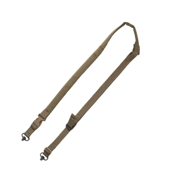 Military Products TacShield Tactical 2 Point Sling, coyote brown with padding and QD swivels