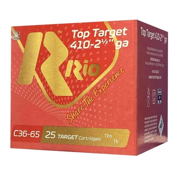 Rio Outdoors Corp Rio Top Target Shotshells 410ga 2-1/2" 1/2oz 1200 fps #8 25/ct