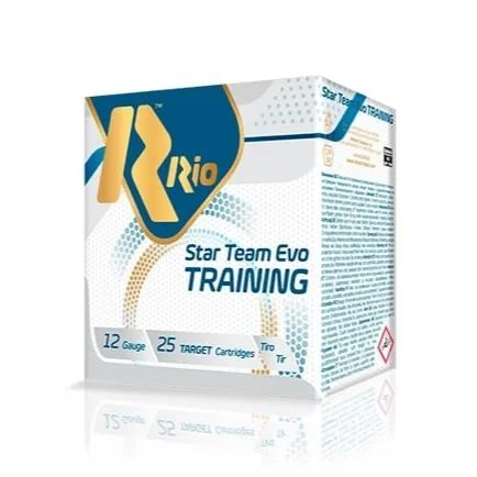 Rio Outdoors Corp Rio Star Team Evo Training 24 Gram Shotshells 12 ga 2-3/4" 1340fps 7/8oz #8 25/ct