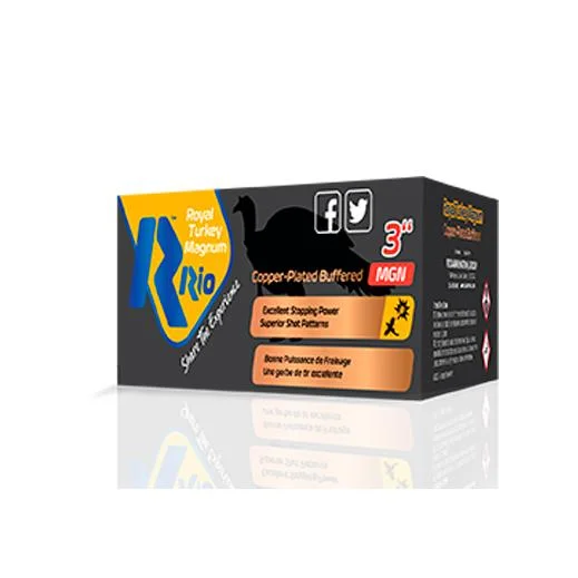 Rio Outdoors Corp RIO Royal Turkey Buffered Shotshells 12ga 3" 1-3/4oz 1250 fps #5 10/ct
