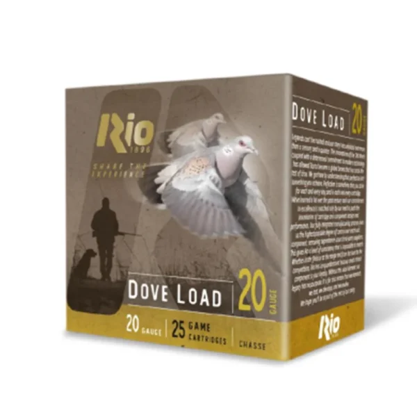 Rio Outdoors Corp Rio Dove Load Shotshells 20ga 2-3/4" 7/8oz 1250fps #7.5 25/ct