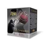 Rio Star Team Evo Spreader black shotshell box, front and right-side view