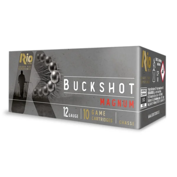 Rio Outdoors Corp Rio Royal Buck 15P 3'' Magnum Buck Shotshells 12ga 3" 15plts 1200fps #00 10/ct