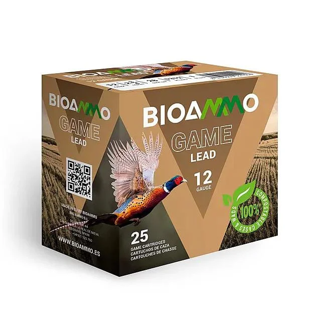 primary-44498 Winchester Ammunition BIOAMMO Lead Game Pheasant Shotshells, tan box in three-quarter view