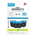 Thermacell Rechargeable Mosquito Repellent Refill, four-pack in white and blue retail packaging