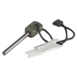 NDUR Small Fire Steel & Striker, gray ferro rod and metal striker joined by black cord