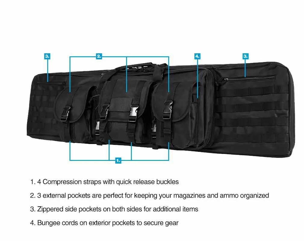 primary-44574 NcSTAR Inc. NcSTAR VISM Double Carbine Case - Green 42"