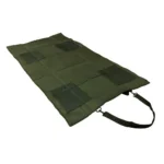 NcSTAR VISIM Roll Up Shooting Mat, green unfolded angled view with carry strap