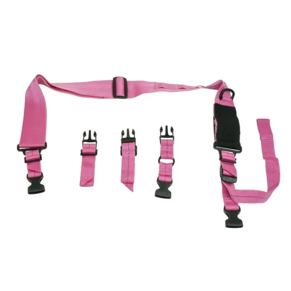 NcStar Vism by NcStar 2-Point Tactical Sling in pink with black buckles and adjustment straps