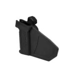 NcStar VISM AK Featureless Grip with Thumb Shelf black grip in angled side view