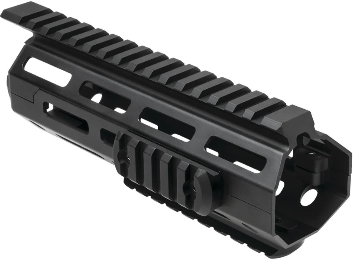 primary-44591 NcSTAR Inc. M-LOK HANDGUARD/CARBINE, black handguard with top and lower rails