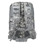 NcStar VISM Assault Backpack, rear view in gray digital camo with padded straps and waist belt