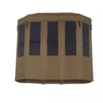 Millennium Buck Hut Shooting House Replacement Cover, brown cover with dark window panels