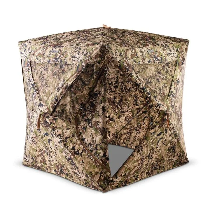 primary-44648 Rig'Em Right HydeOut XL Blind, freestanding camouflage blind with front opening