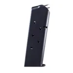 Check-Mate Full Size 1911 Handgun Magazine, black side view with witness holes
