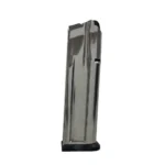 Check-Mate Staccato C2 2011 Handgun Magazine, stainless steel side view with black base
