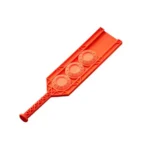 Do-All Outdoors Triple Clay Hand Thrower orange, angled top view with three clay holders