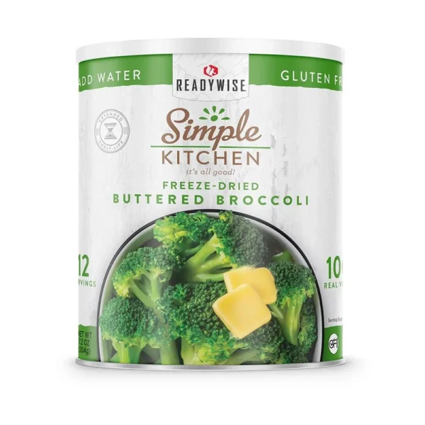 ReadyWise Company Readywise Simple Kitchen Freeze Dried Buttered Broccoli 20 Serving