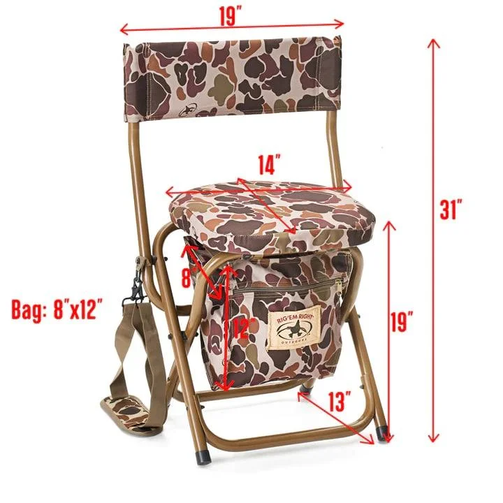 primary-44751 AdvenTec LLC dba Rig Em Right Outdoors Rig'Em Right Hyde Stool Classic Brown Camo