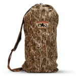 Rig'Em Right Turkey Decoy Bag Mossy Oak Bottomland upright camouflage bag with shoulder strap
