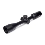 Viridian LYXA Rifle Scope, black angled side view with large objective lens and adjustment turrets