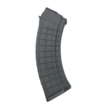 10 Ring Pioneer Arms AK-47 black curved magazine in side view with grid texture
