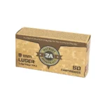 Patriot Sports LLC Patriot Sports Brass Case Handgun Ammunition 9mm Luger 115gr FMJ 1230 fps 1000/ct (20-50/ct)