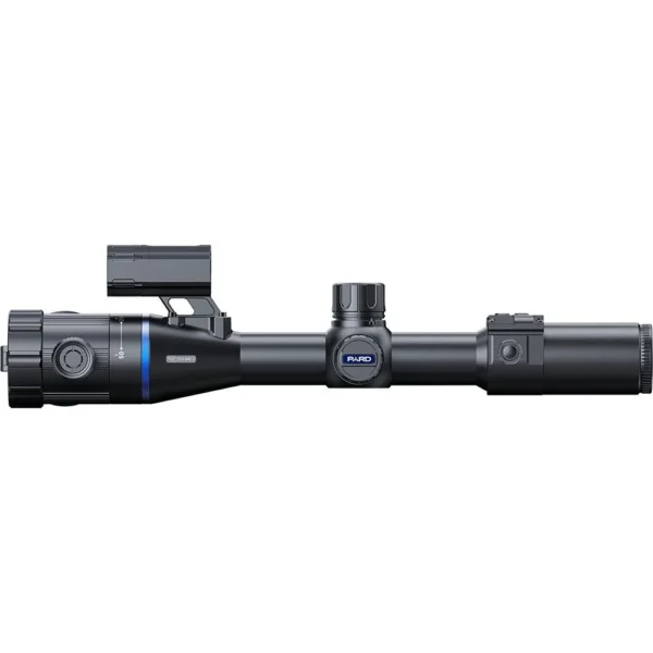 Pard Pantera Zoom Thermal Imaging Rifle Scope with LRF, black left-side view with top display