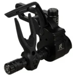 Pure Archery Group Ripcord RAK Arrow Rest, black angled view with cable-driven mechanism