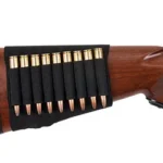 Allen Holder-RFL Cart Buttstk black cartridge holder on wood stock with visible rounds