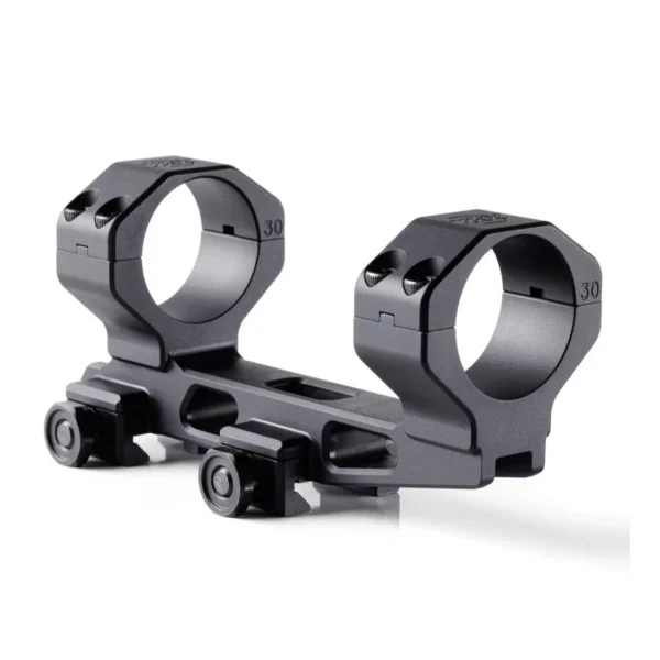 RPM Delta 30mm Cantilever Mount, black dual-ring mount shown from front-left angle