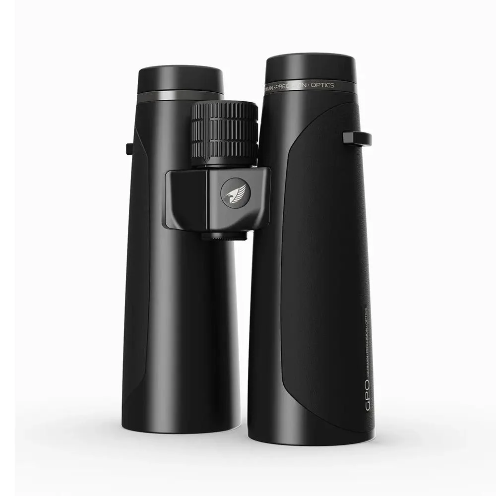 primary-44960 German Precision Optics Passion HD Binocular, black front view with central tripod adaptor