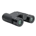 GPO Rangeguide rangefinding binoculars, black front angled view with green-tinted lenses