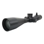 German Precision Optics Centuri Rifle Scope, matte black scope in left-side view with large objective